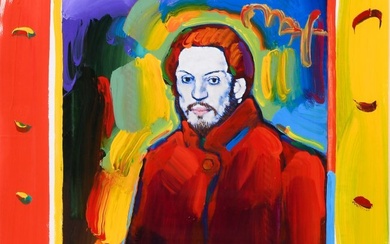 PETER MAX MIXED MEDIA PORTRAIT OF PABLO PICASSO