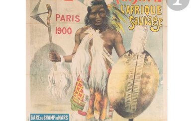 PHILIPPE CHAPELLIER (XIXe-XXe siècle) Le Transvaal - L’Afrique sauvage - Paris 1900 Chromolithographie. Non entoilée....