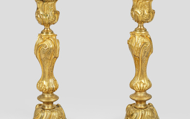 Paar Kerzenleuchter im Louis XV-Stil