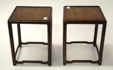 Pair of Chinese hardwood stands