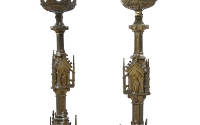 Pair of French floor stands / church stands, 19th/20th century (2)