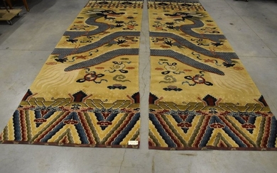 Pair of rugs, China "Dragons" (475 x 150cm)...