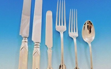 Palm by Tiffany & Co Sterling Silver Flatware Service for 12 Set 75 pcs Dinner
