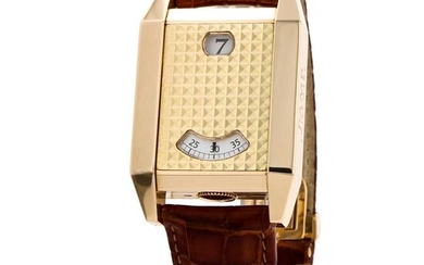 Pamp Classic Digital Date 30x44mm Yellow Gold Case