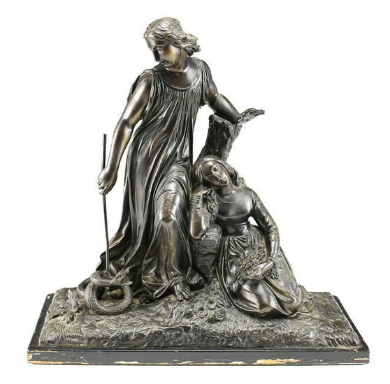 Patinated bronze Figures, Mythological, 19th C.