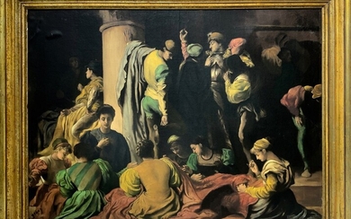 Paul Joseph Blanc Le tissage de la toile de Pénélope avec Antinoo et les Procios...