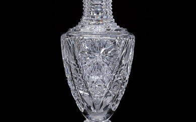Pedestal Vase, American Brilliant Cut Glass