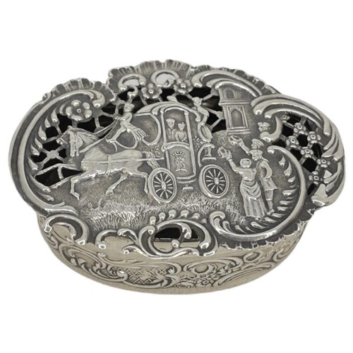 Pierced Silver Pot Pourri Box. 59 g. London 1904, William Co...