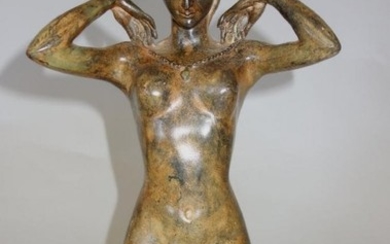 Pierre Chenet, Bronze Female Nude Sculpture