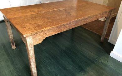 Pine Farm Table with Carved Apron