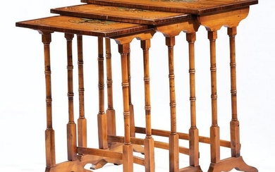 Polychromed Satinwood Nesting Tables