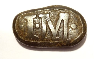 Possibly Ancient Roman or younger Stone - Carved pebble inscribed in Roman letters (ex J. Altounian collection) - 6×3.4×1.2 cm
