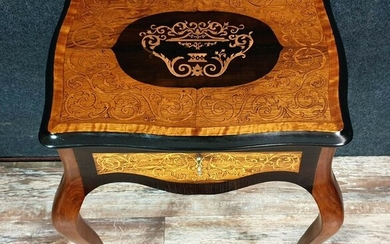 Powder table from Napoleon III period in precious wood marquetry - Wood - Mid 19th century