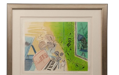 RAOUL DUFY, Claude Debussy, Firmada y fechada 1952, Serigrafía sin número de tiraje, 40 x 47 cm imagen / 43 x 50 cm papel