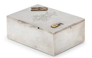 RUSSIAN IMPERIAL SILVER TABLE CIGAR BOX