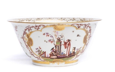 Rare bowl with "Chinoiserie" scenes, Meissen 1723/25 | Kumme, Meissen 1723/25