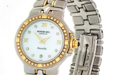Raymond Weil, Geneva 18 Karat Yellow and White Gold Ladies Wrist Watch