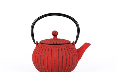 Red Metal Teapot with new filter for tea H:17cm x...