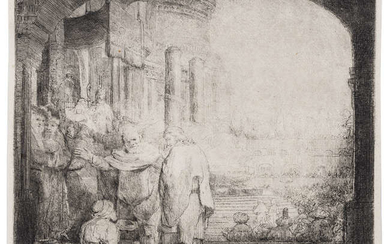 Rembrandt van Rijn (1606-1669) Peter and John Healing the Cripple at the Gate of the Temple