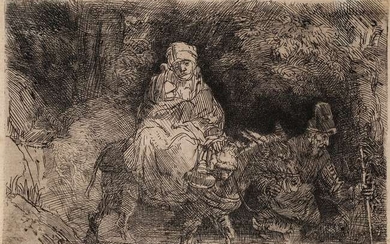 Rembrandt van Rijn (1606-1669) The Flight into Egypt: Crossing a Brook