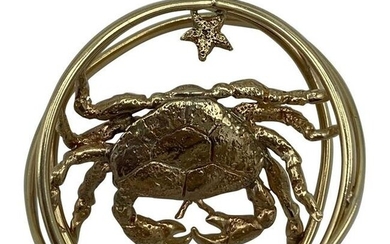 Retro William Ruser Rose Gold Astrological Zodiac Sign