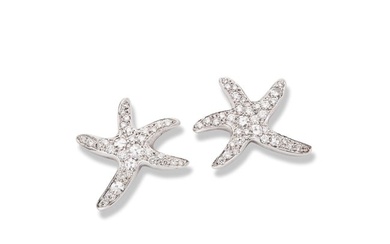 Robinson Pelham: A pair of diamond 'starfish' earrings