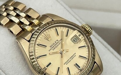 Rolex - Oyster Perpetual DateJust 18K Gold - "NO RESERVE PRICE" - 6917 - Women - 1970-1979