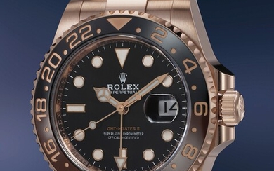 Rolex, Ref. 126715CHNR A highly rare and attractive pink gold dual time wristwatch with date, bracelet, guarantee and presentation box