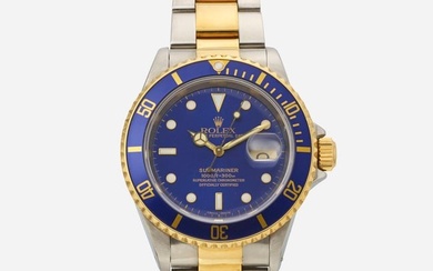 Rolex, 'Submariner' gold and stainless steel wristwatch, Ref. 16613