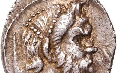 Roman Republic - AR Denarius, C. Vibius C.f. C.n. Pansa Caetronianus. Rome, 48 BC - Silver