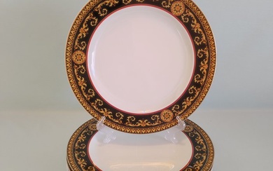 Rosenthal - Versace - Dinner plate (6) - 6er Set Teller Ø 27,0 cm Versace Ikarus Medusa Red - Porcelain