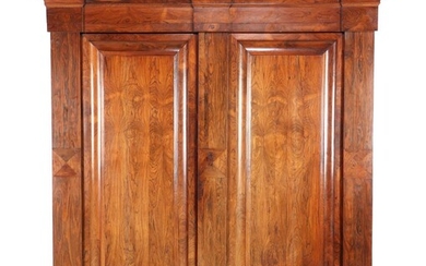 (-), Rosewood veneer on oak cushion cabinet with...