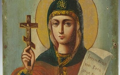 Russian Icon of the St. Paraskeva, 19th c., oil on