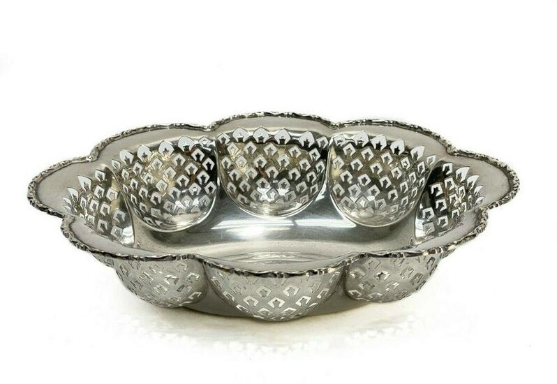 S Blanckensee & Sons Sterling Silver Pierced Oval Bowl