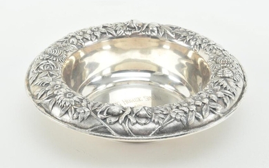 S. Kirk & Son sterling silver bowl with floral repousse