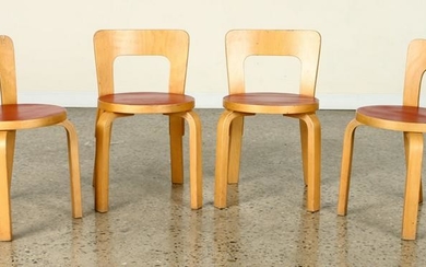 SET 4 WOOD ON LAMINATE CHAIRS BY ALVAR AALTO