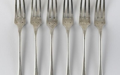 SIX AUSTRIAN .800 SILVER COCKTAIL FORKS Approx. 4.8