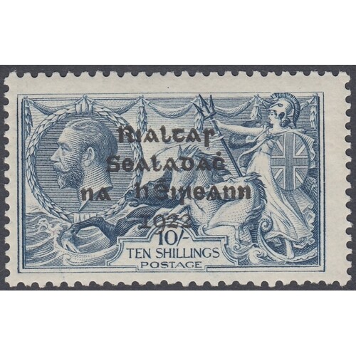 STAMP IRELAND : 1922 10/- Dull Grey Blue mounted mint SG 21