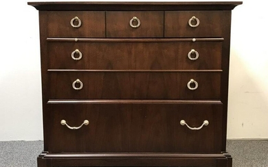 STANLEY MAHOGANY GEORGIAN STYLE CHEST OF DRAWERS