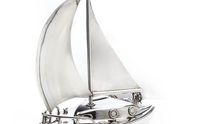 Sailing boat money box - .925 silver - Tiffany & Co. - Spain - Late 20th century