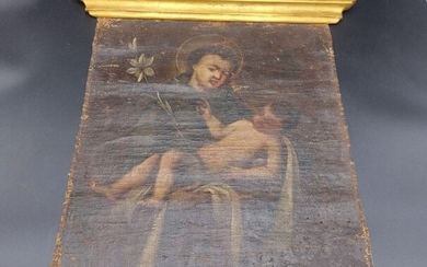 Saint Anthony, New Spanish pilgrim canvas - oil canvas - 18th century