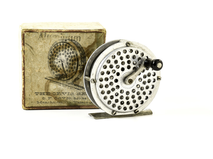 Scarce Aluminum Orvis Patent Trout Reel in Box