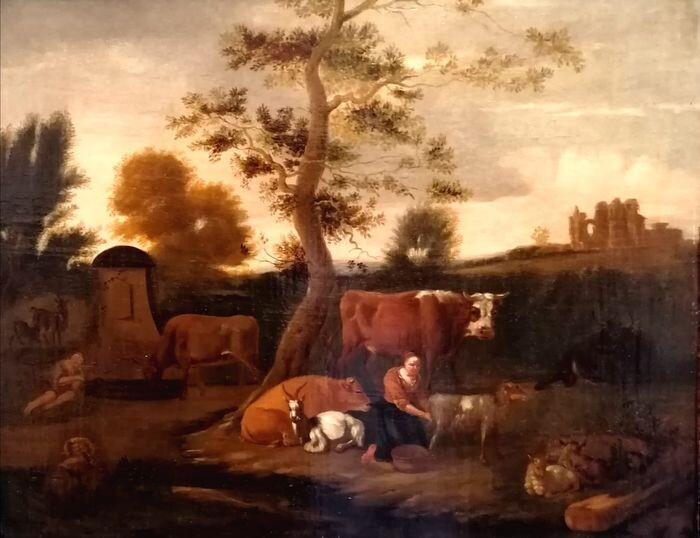Scuola fiamminga del XVII-XVIII secolo - Paesaggio agreste
