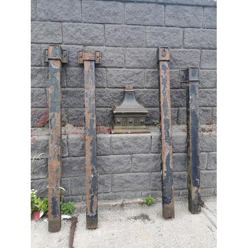 Set of 19th C. cast iron drain pipe {approx. 350 cm L} and g...