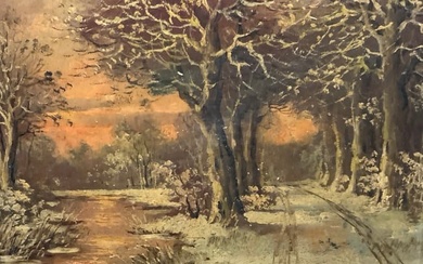 Sgd Vtg Landscape Oil Painting
