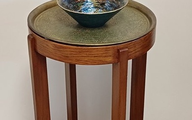 Side table - Brass, Mahogany
