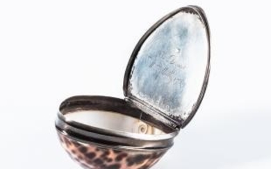 Silver and Shell Snuff Box