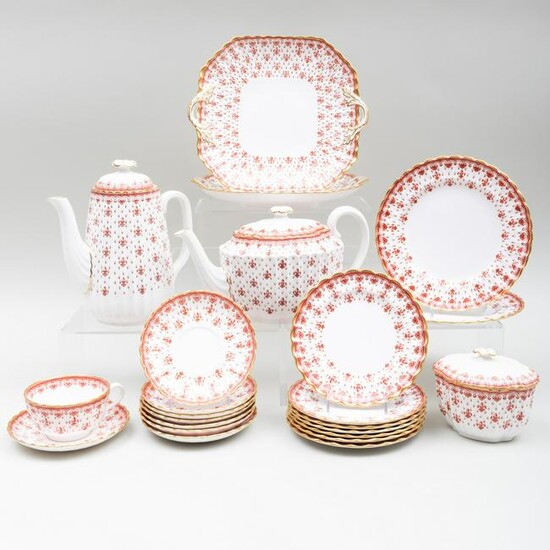 Spode Porcelain Tea and Coffee Service in the 'Fleur De