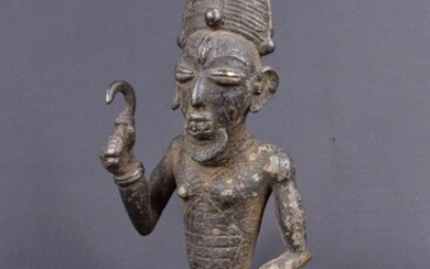 Statue - African bronze - Nigeria