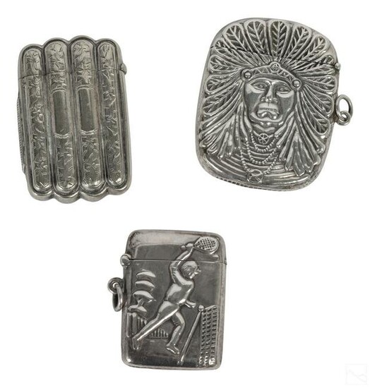 Sterling Silver Assorted Antique Vesta Match Safes